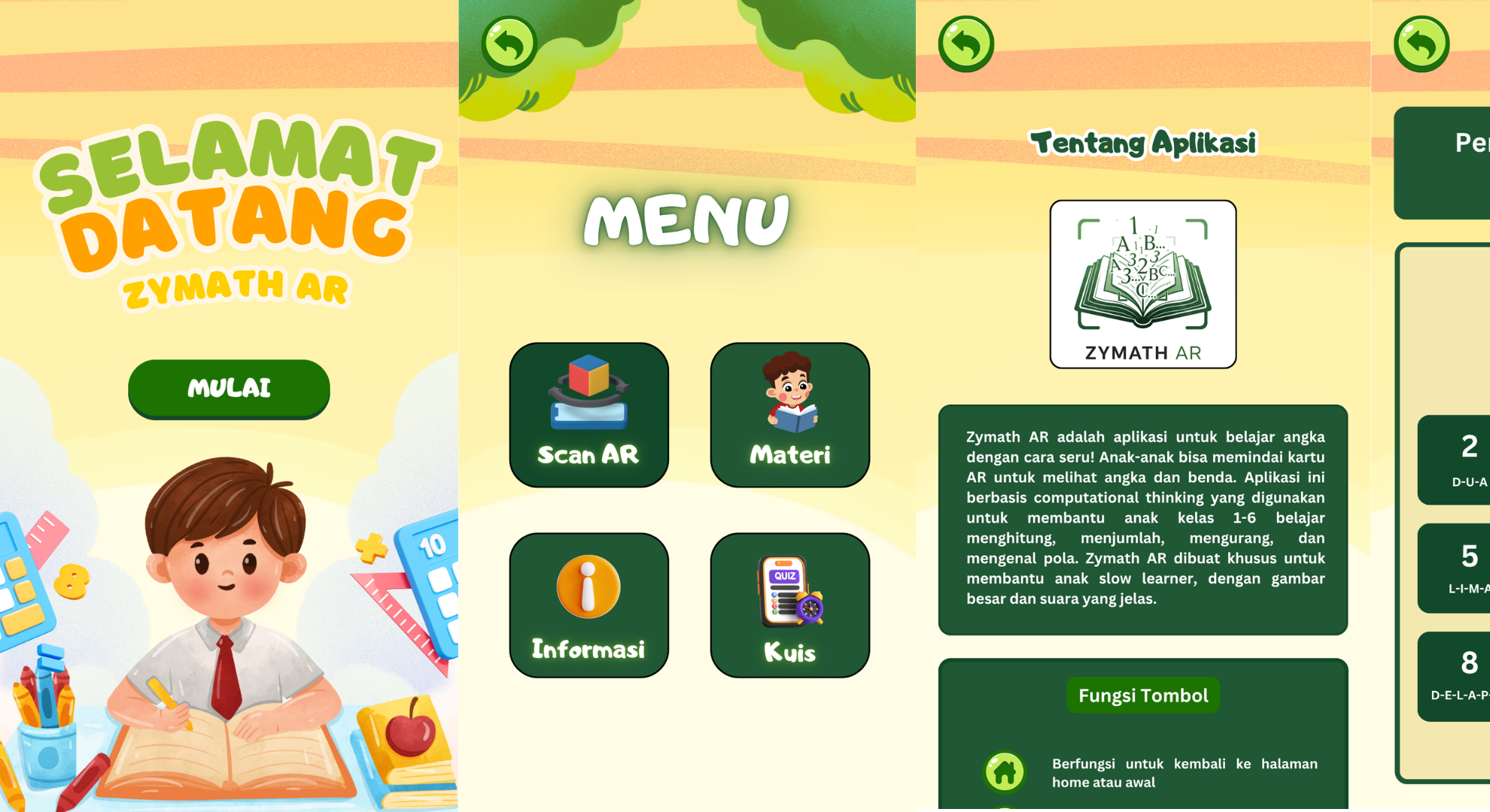 Tangkapan layar Zymath AR